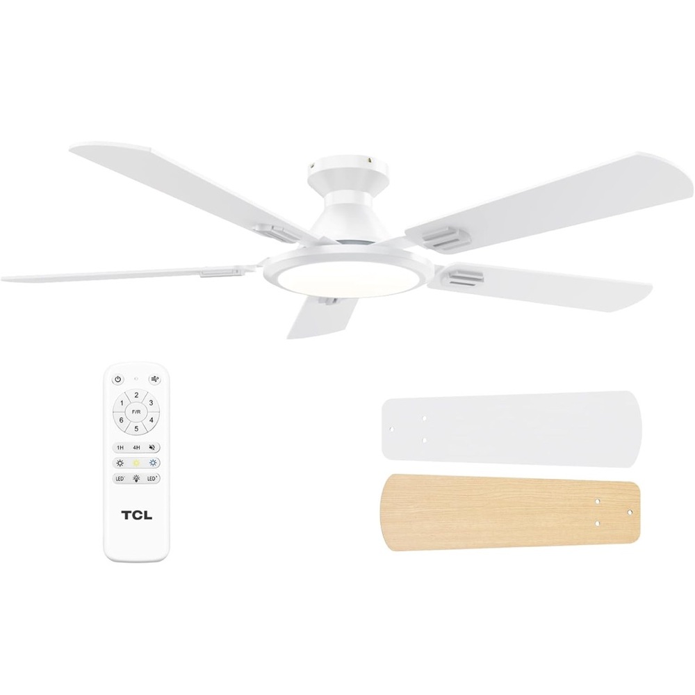 TCL White Ceiling Fan with Remote Control